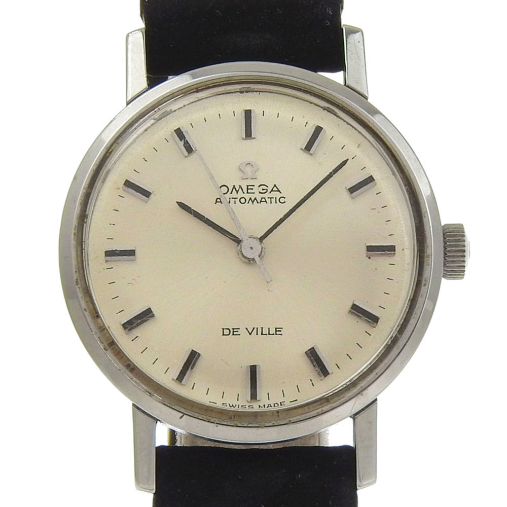 Omega De Ville 565.005 Women's Watch - Stainless Steel x Leather Strap, Silve...
